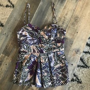 Anthropologie FEI Peplum Top w/ removable straps